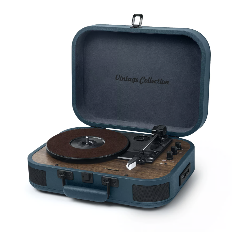 Tourne-disques vinyles Bluetooth - bleu
