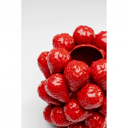 Vase Fraises rouges - h.24 cm