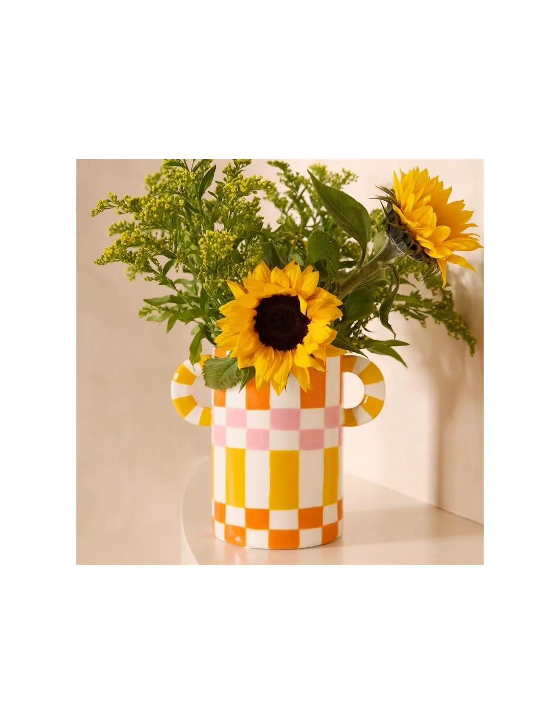 Vase Ricardo h. 19.5 cm - squares & stripes