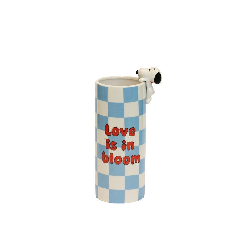 Vase Snoopy in Bloom - bleu