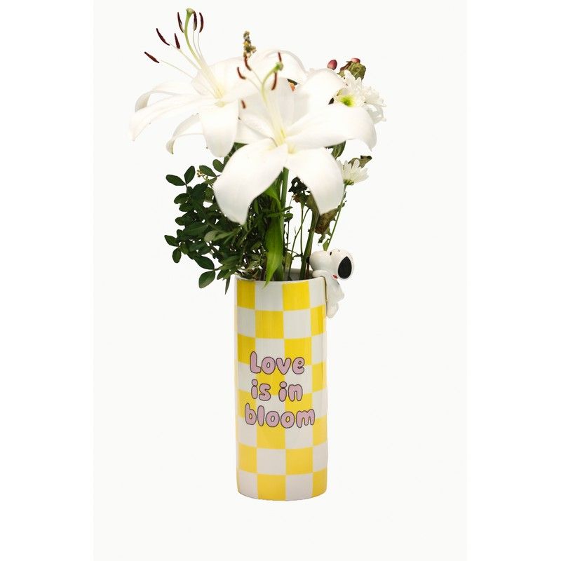 Vase Snoopy in Bloom - jaune