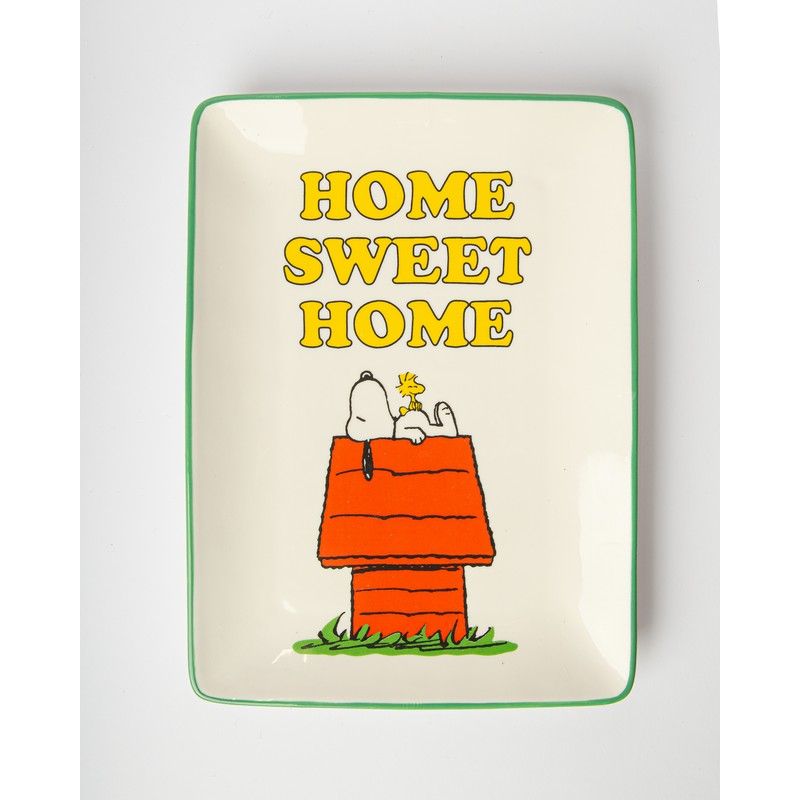 Grand vide poche Snoopy en porcelaine home sweet home