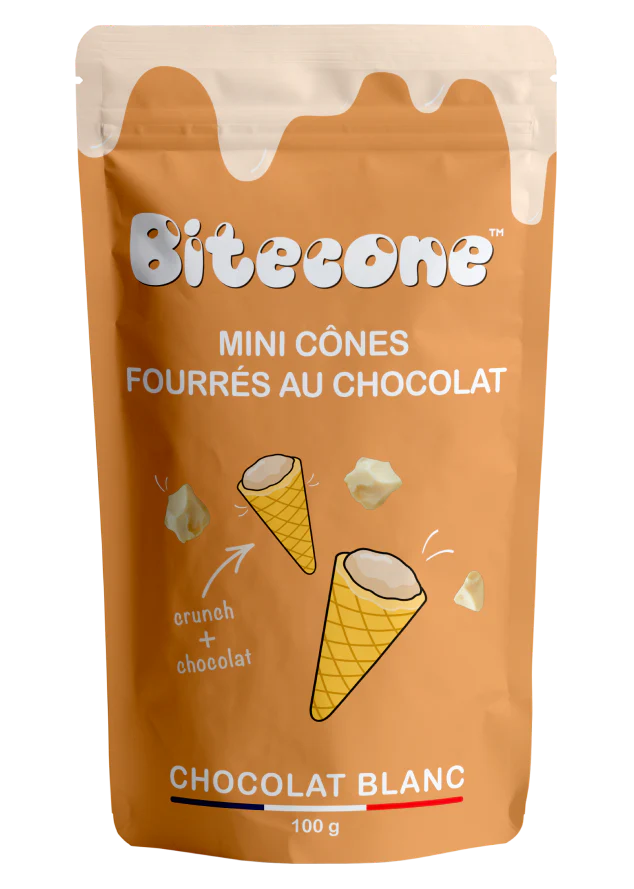 Mini cônes fourrés au chocolat