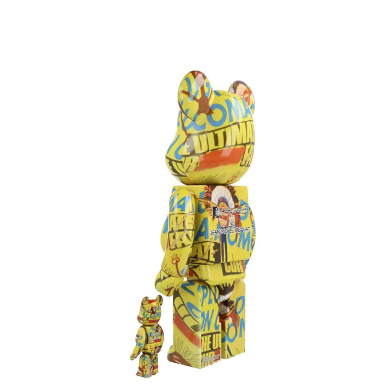 BEARBRICK 400% + 100% WARHOL X BASQUIAT #3 / H 28 cm + 7 cm