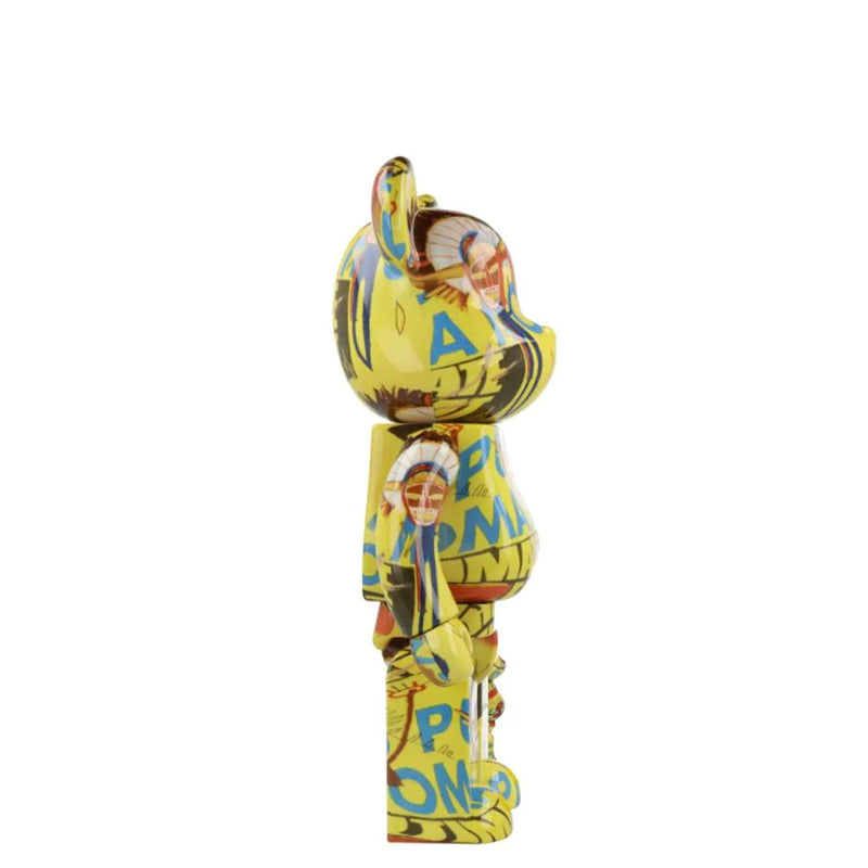 BEARBRICK 400% + 100% WARHOL X BASQUIAT #3 / H 28 cm + 7 cm