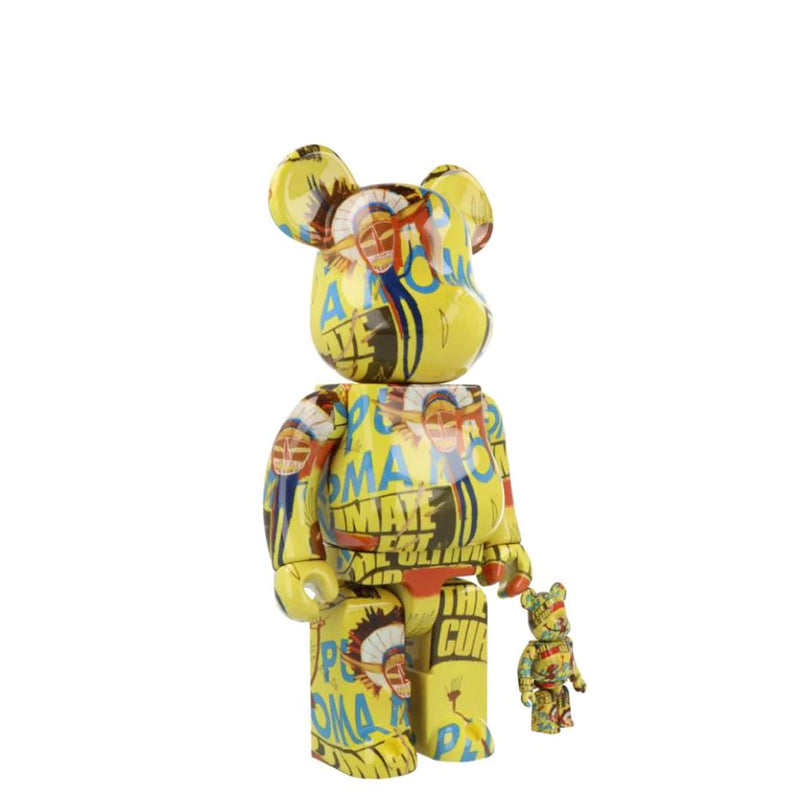 BEARBRICK 400% + 100% WARHOL X BASQUIAT #3 / H 28 cm + 7 cm