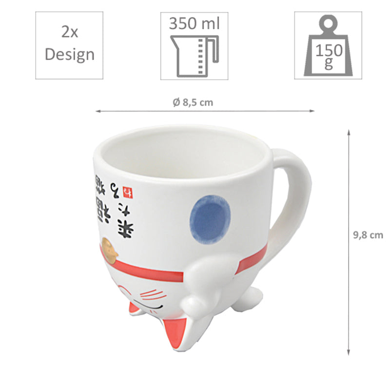 Mug Kawaii - Maneki Neko Rose