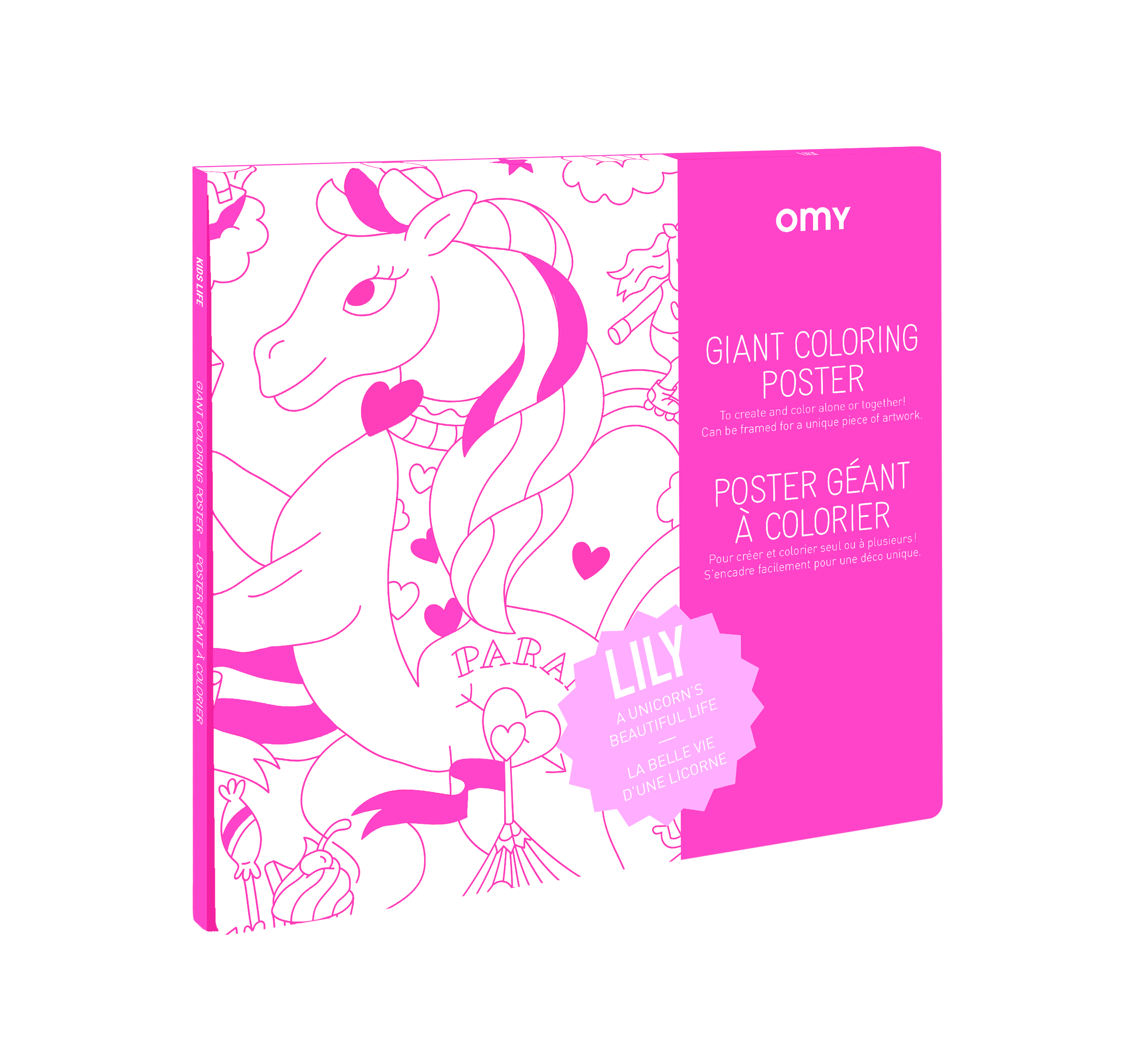 OMY Coloriage géant à colorier - Poster Lily