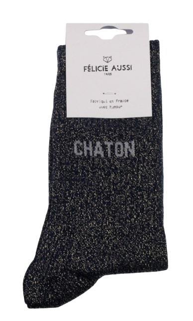 CHAUSSETTES PAILLETTES - CHATON