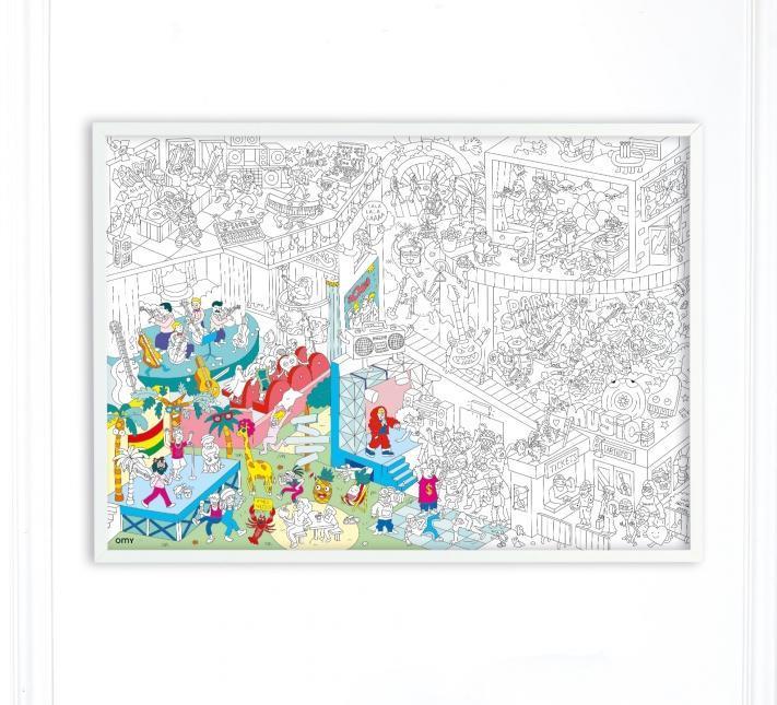 POSTER DE COLORIAGE GÉANT- MUSIC