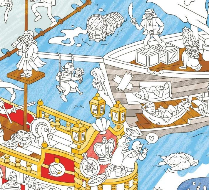 POSTER A COLORIER GÉANT - PIRATES