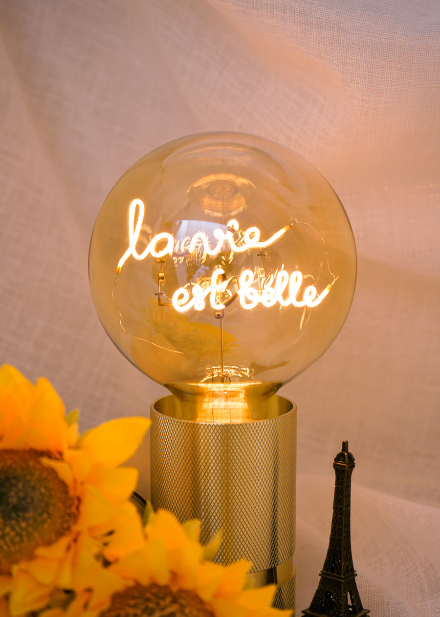 AMPOULE LA VIE EST BELLE / H 17 cm