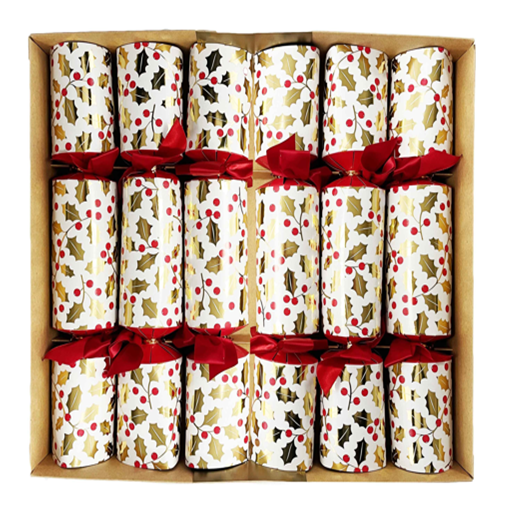 Coffret 6 Crackers gourmands - feuilles de houx