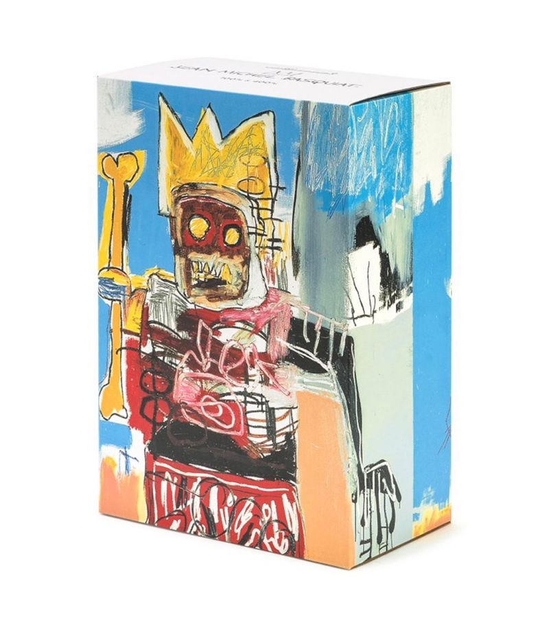 BEARBRICK 400% + 100% JEAN-MICHEL BASQUIAT #6 / H 28 + 7 cm