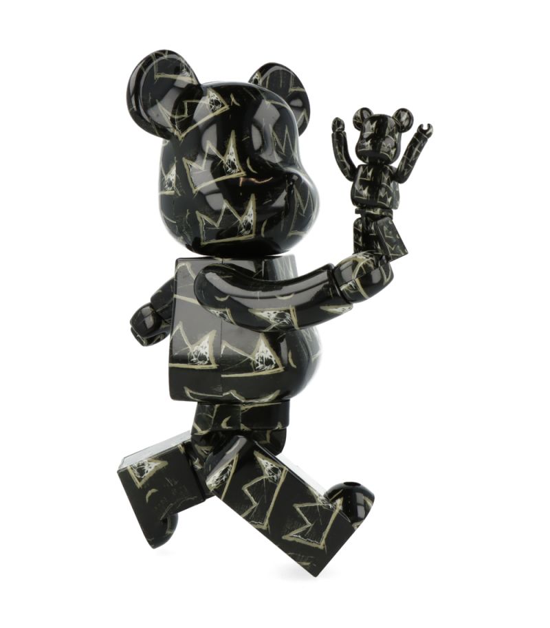 BEARBRICK 400% + 100% JEAN-MICHEL BASQUIAT #8 / H 28 cm + 7 cm