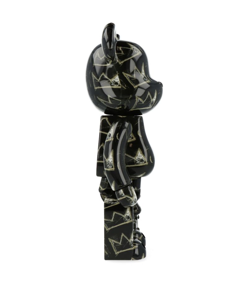 BEARBRICK 400% + 100% JEAN-MICHEL BASQUIAT #8 / H 28 cm + 7 cm
