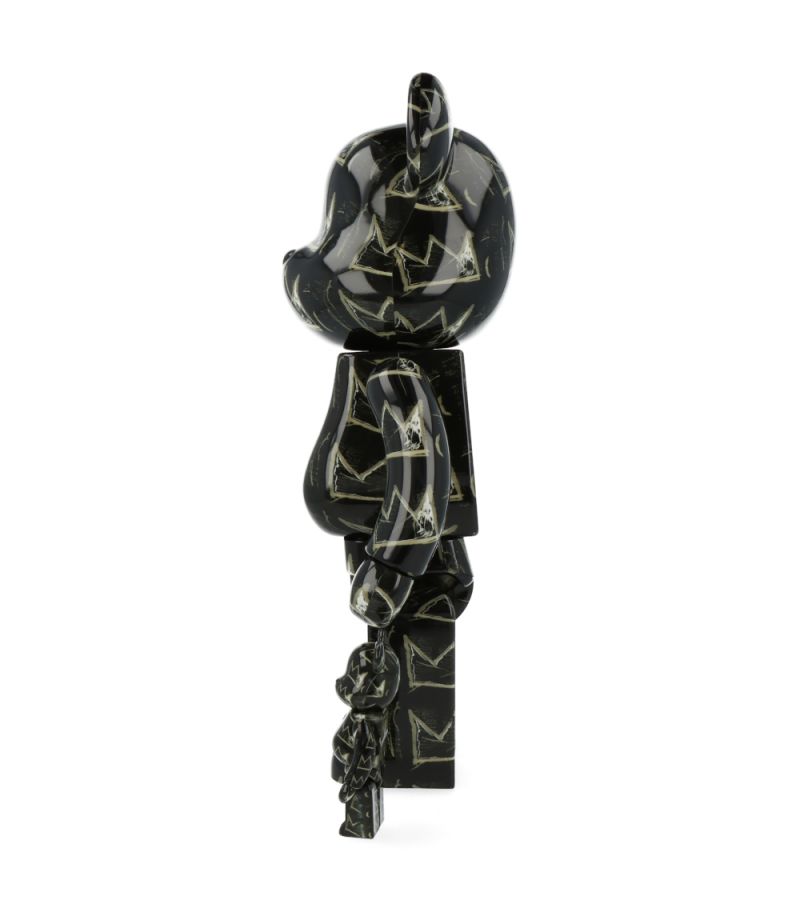 BEARBRICK 400% + 100% JEAN-MICHEL BASQUIAT #8 / H 28 cm + 7 cm