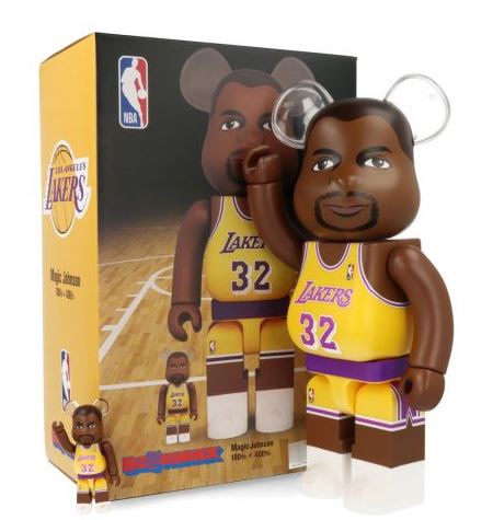 BEARBRICK 400% + 100% MAGIC JOHNSON