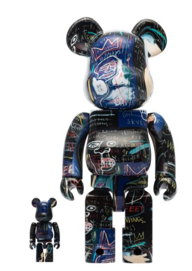 BEARBRICK 400% +100% JEAN-MICHEL BASQUIAT #7 - H 28 + 7 cm