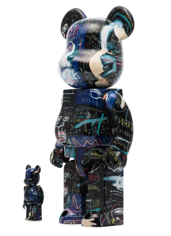 BEARBRICK 400% +100% JEAN-MICHEL BASQUIAT #7 - H 28 + 7 cm