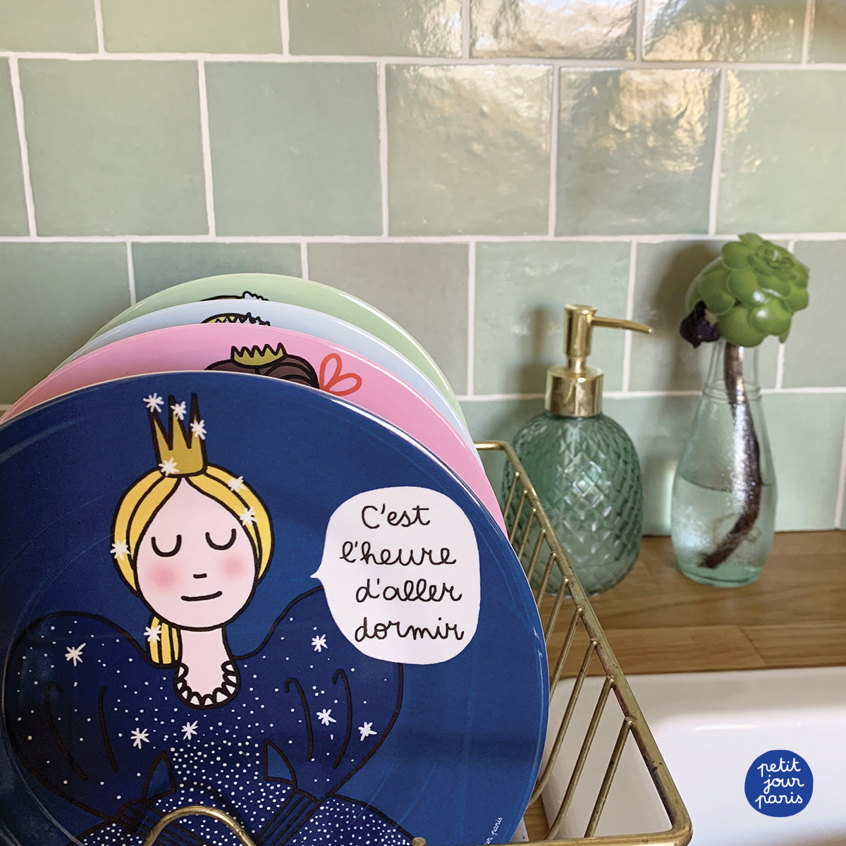 Petit Jour Assiette à dessert Princesse - C'est l'heure d'aller dormir