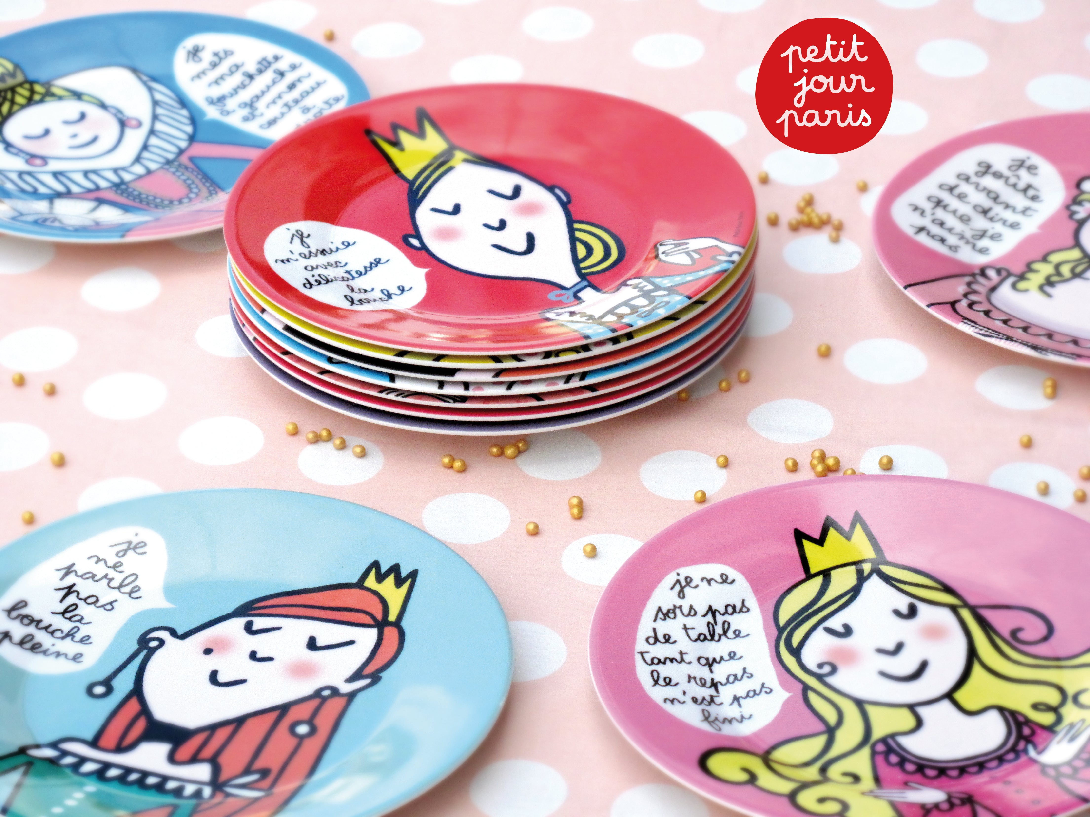 Petit Jour Assiette à dessert Princesse - Je ne sors pas de table