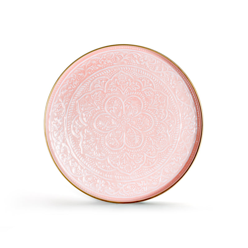 Plateau Berbère Ø 45 cm - rose clair