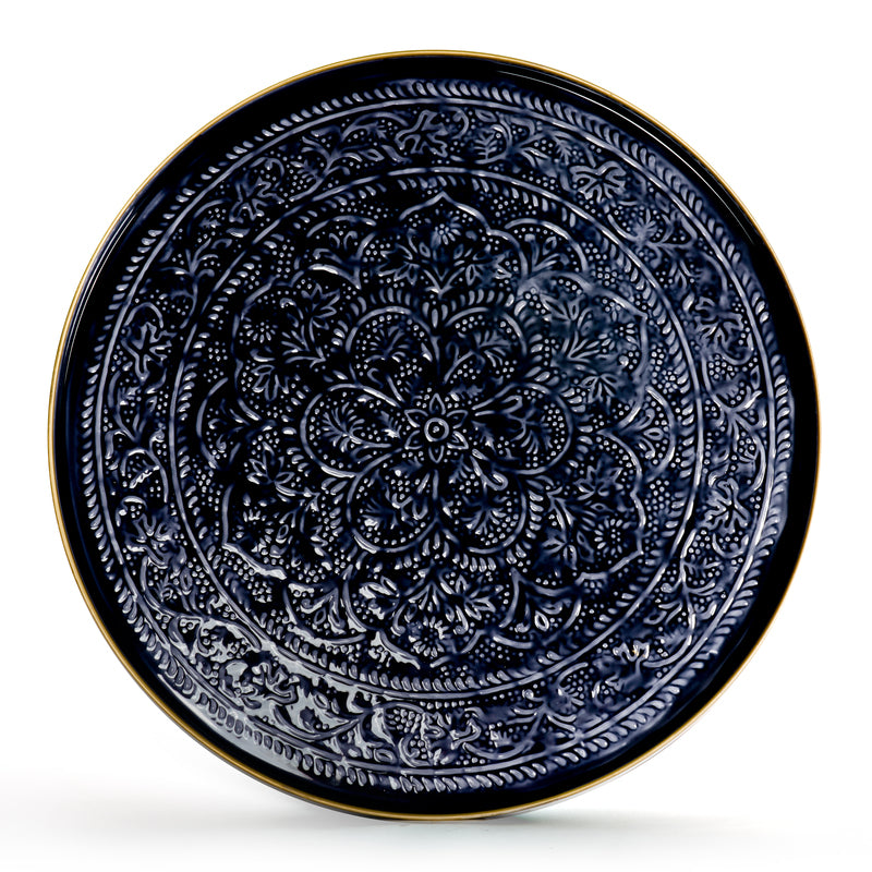 Plateau Berbère Ø 60 cm - bleu marine