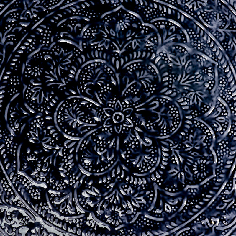 Plateau Berbère Ø 60 cm - bleu marine