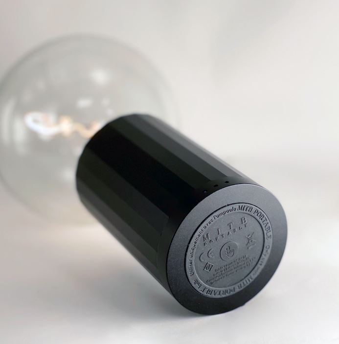 Socle sans fil doré pour ampoule message - H 11 cm