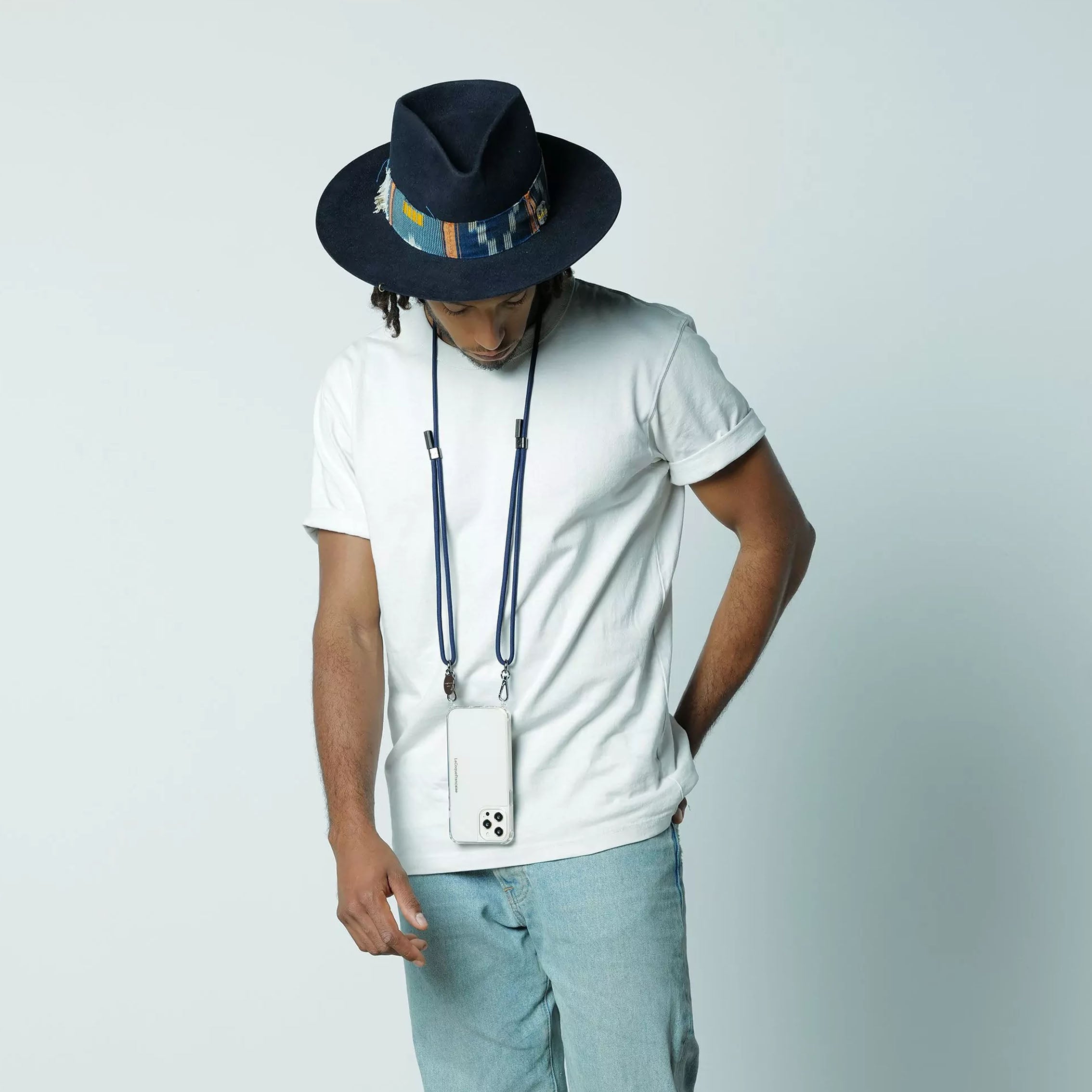 Lanière cordon Nae - Bleu Marine