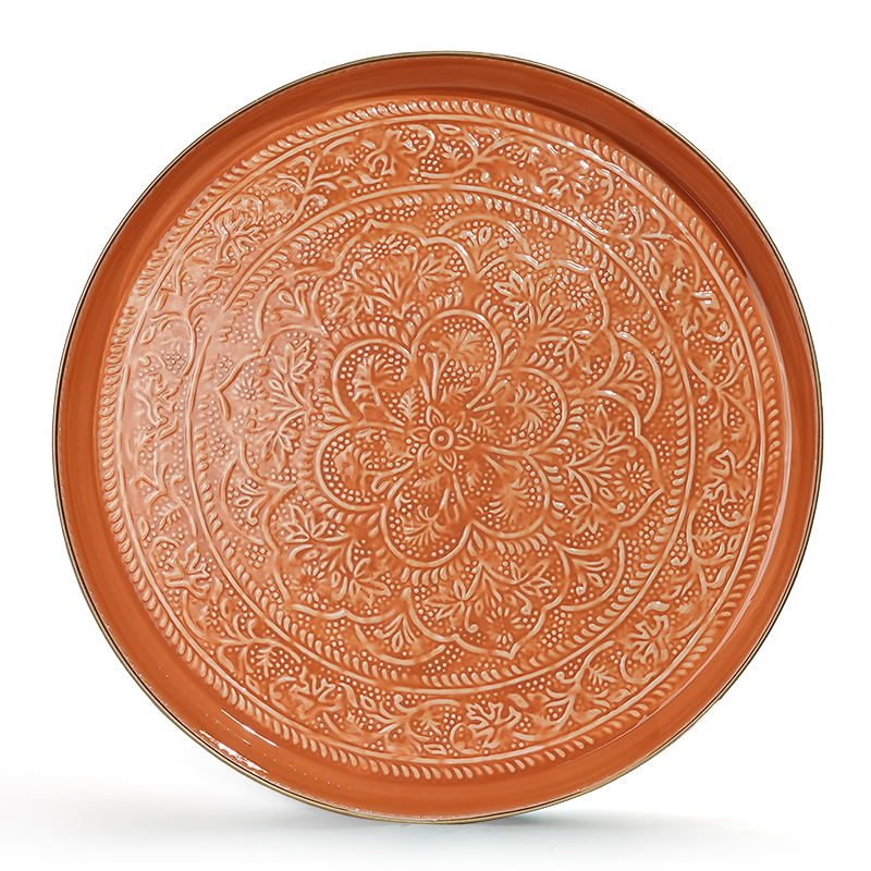 Plateau Berbère Ø 60 cm - terracotta