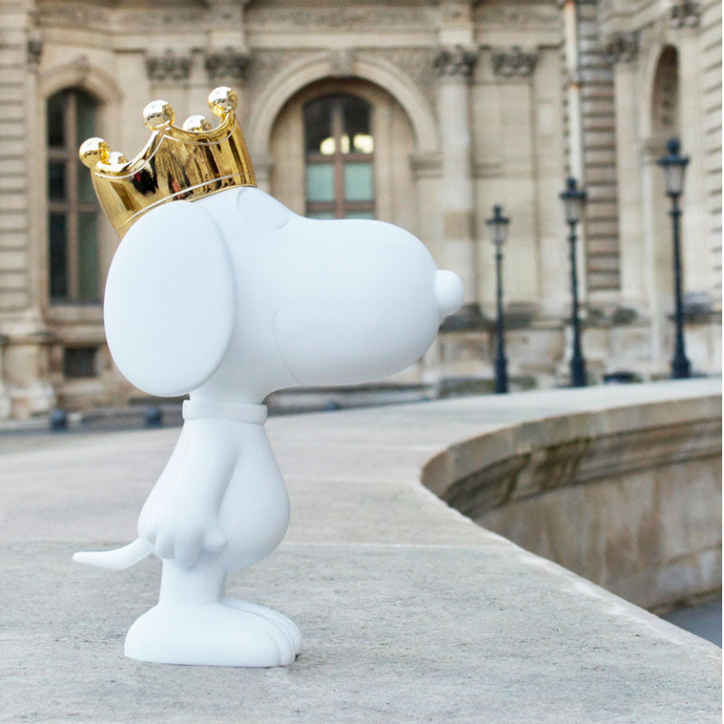 Leblon Delienne Snoopy Couronne chromé or h.31 cm
