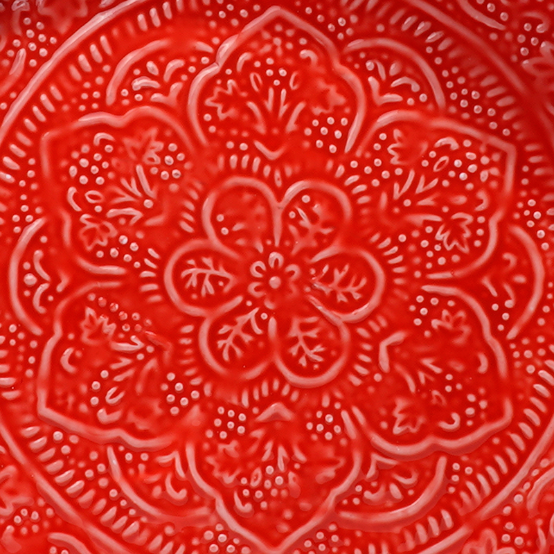 Plateau berbère Ø 35 cm - rouge