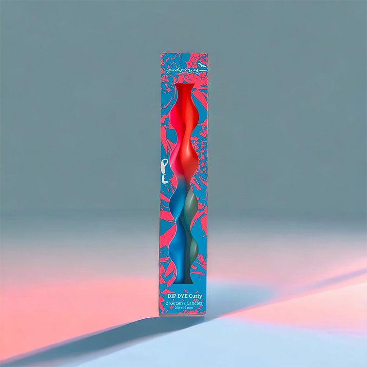 Set de 2 bougies torsadées Miami - océan