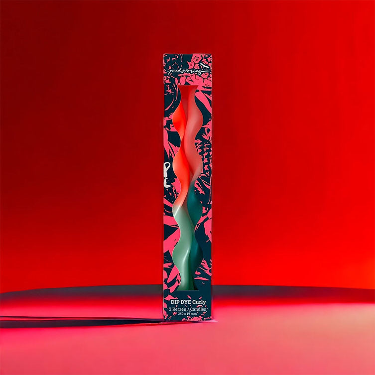 Set de 2 bougies torsadées Miami - jade