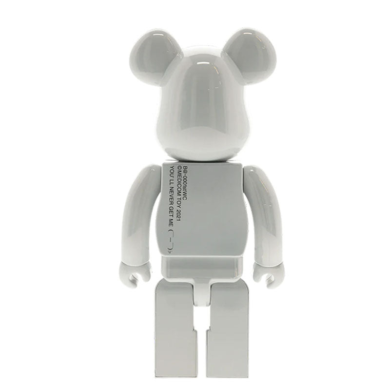 BEARBRICK 1000% 1st MODEL WHITE CHROME - H 70 cm