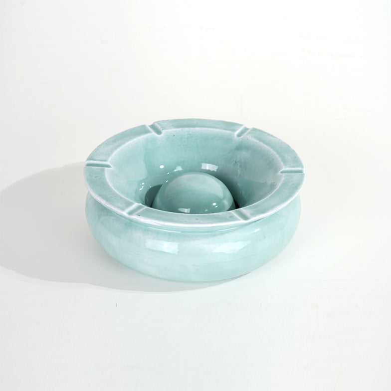 Cendrier berbère Ø 18.5 cm - bleu clair