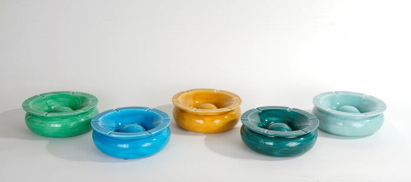 Cendrier berbère Ø 18.5 cm - bleu clair