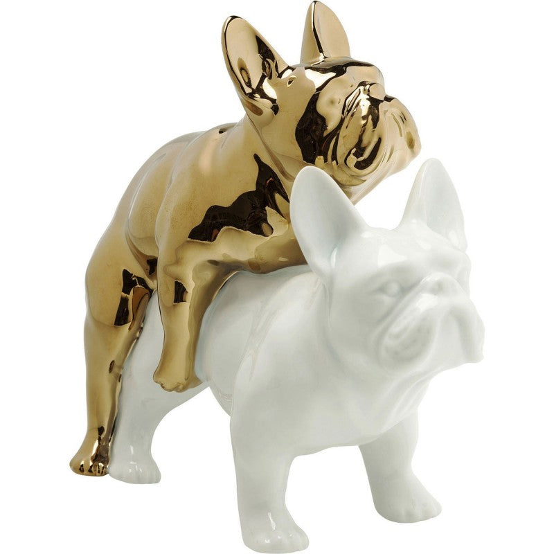 Objet déco love dogs H.17 cm