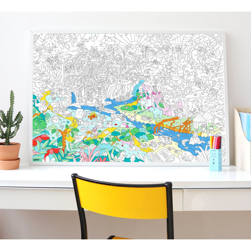 OMY Coloriage géant - Poster Dinosaures