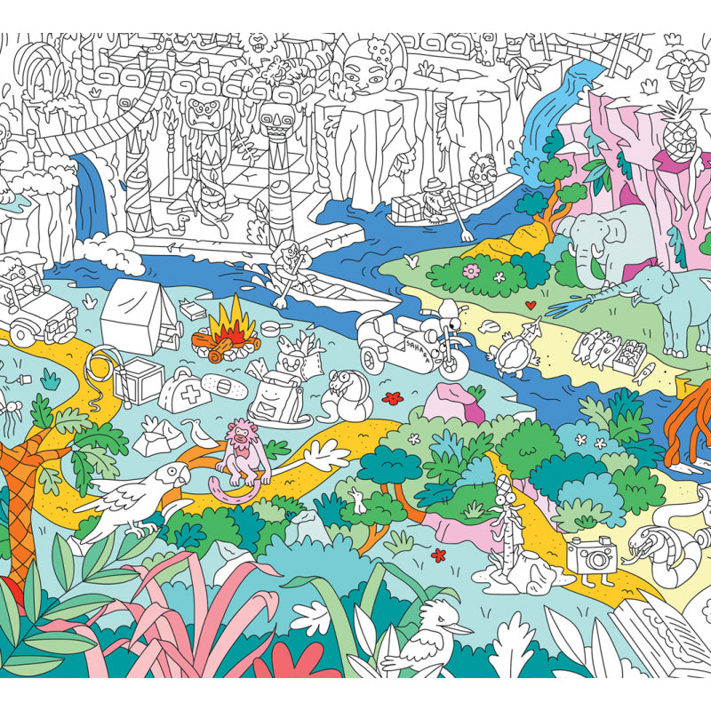 OMY Coloriage géant - Poster Dinosaures