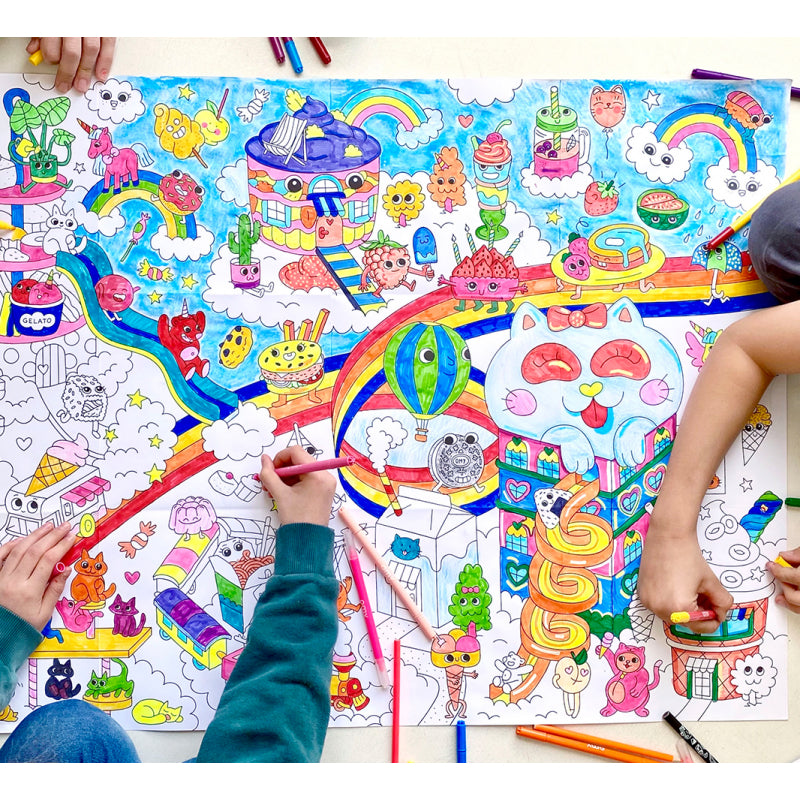 OMY Coloriage géant - Poster Kawaii