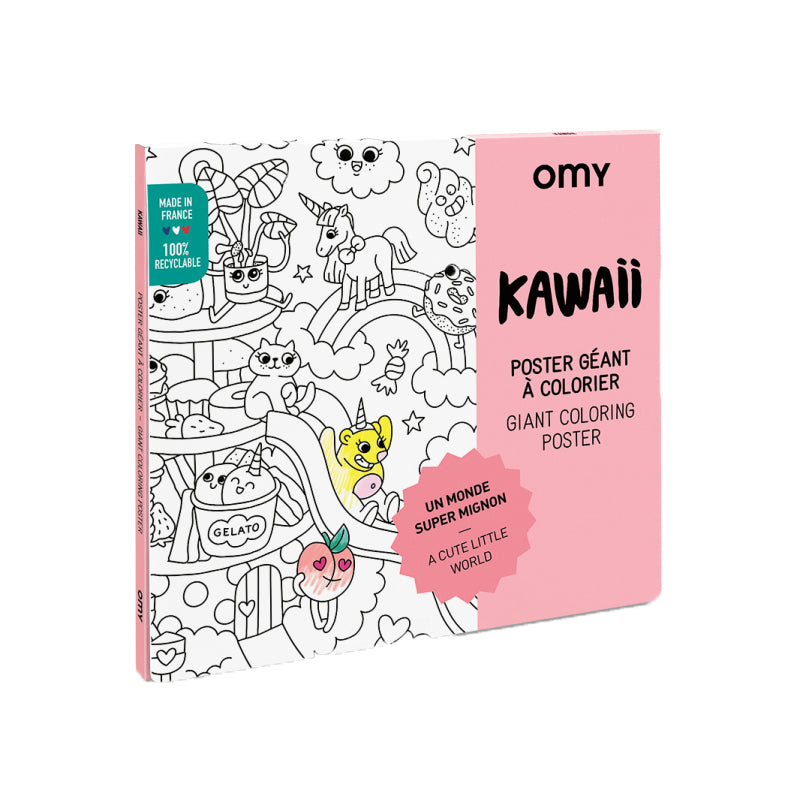 OMY Coloriage géant - Poster Kawaii