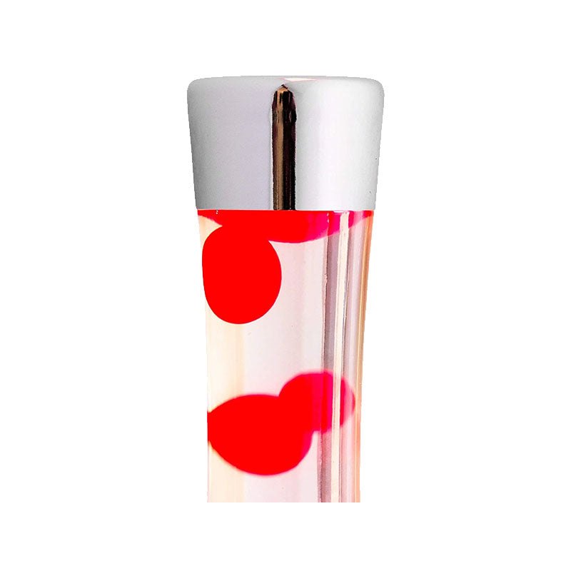 Lampe à lave h.40cm - rouge base argent