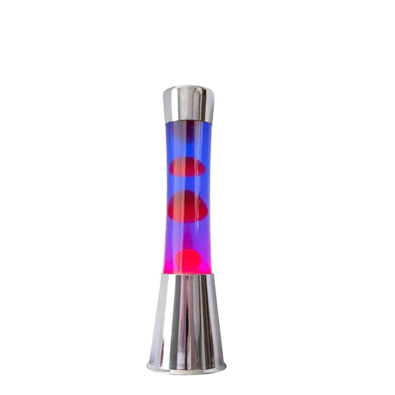 Lampe à lave H.40cm - violet & argent