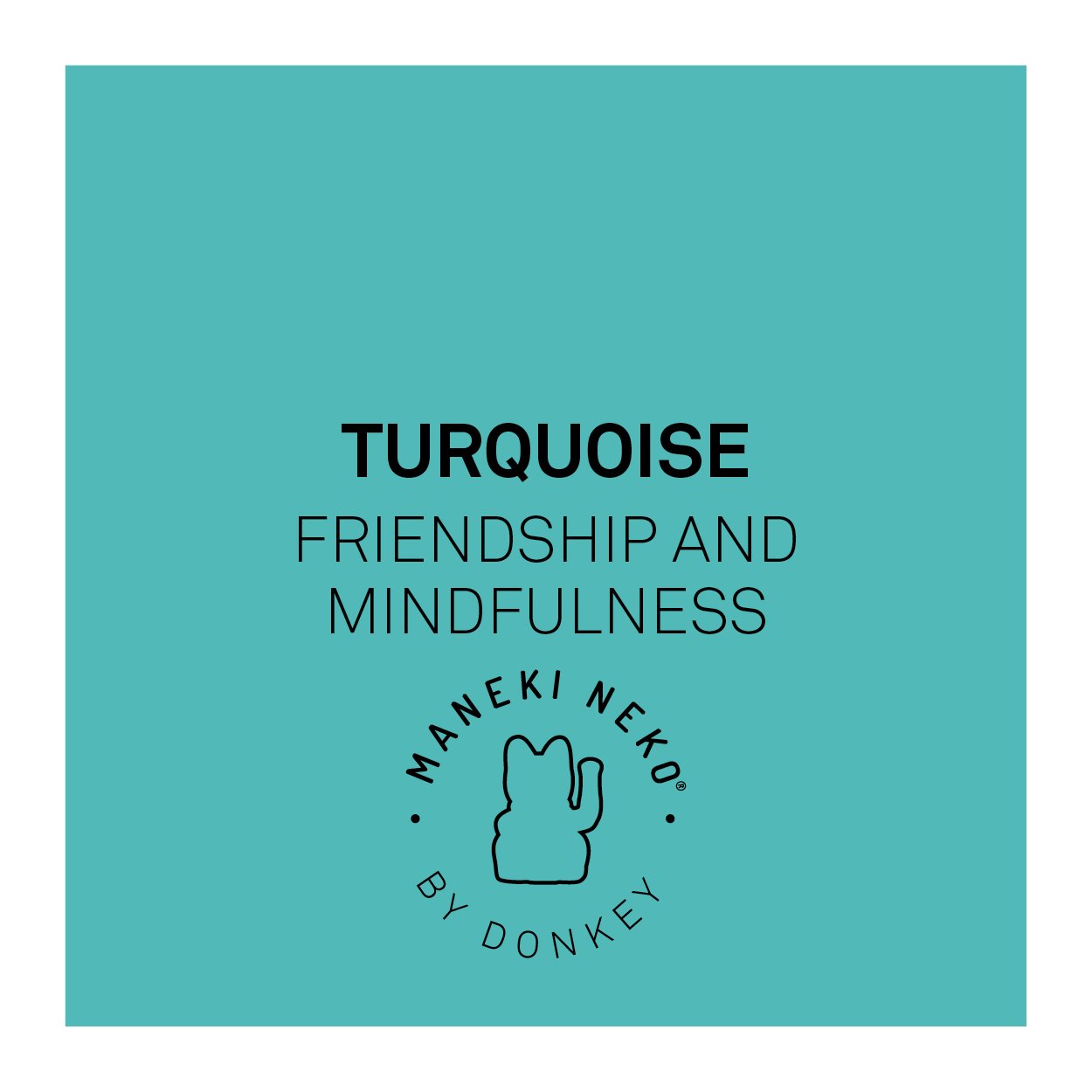 Mini Lucky Cat - Turquoise