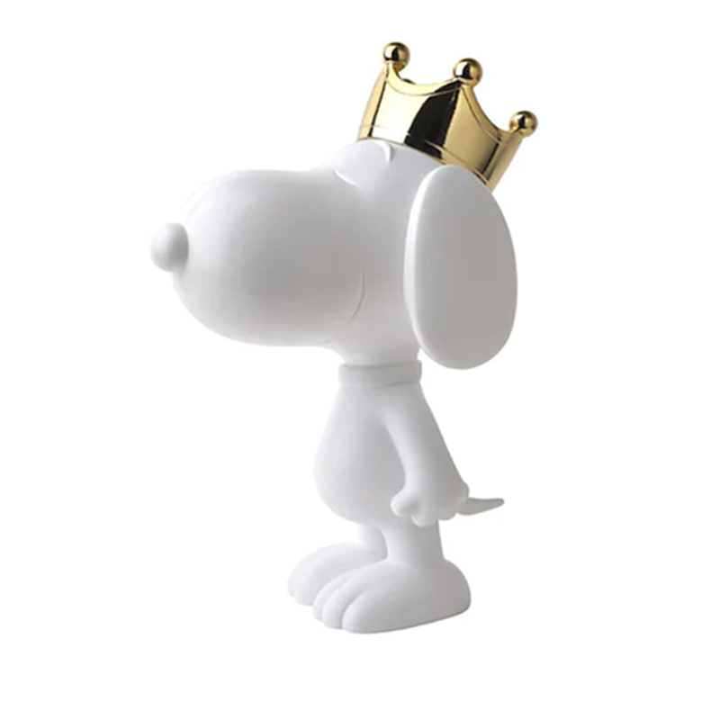 Leblon Delienne Snoopy Couronne chromé or h.31 cm