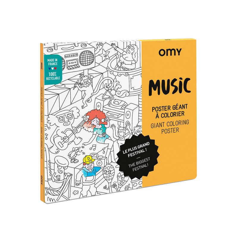 OMY Coloriage géant - Poster Music
