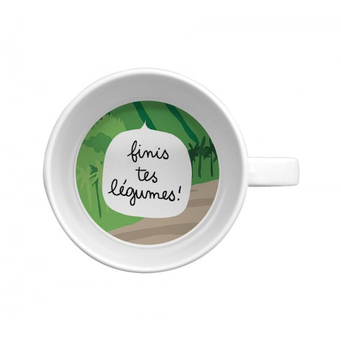 Petit Jour Mug - Les Dinosaures "Finis tes légumes"
